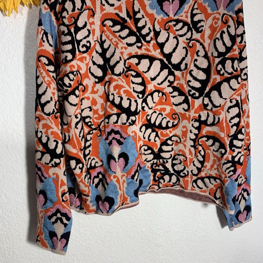 Anthropologie Maeve Mock Neck Multi-Pattern Oversized Sweater Size Small Women’s - Picture 7 of 15